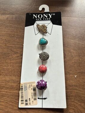 Vintage RARE multicolor NONY NEW YORK Button Covers